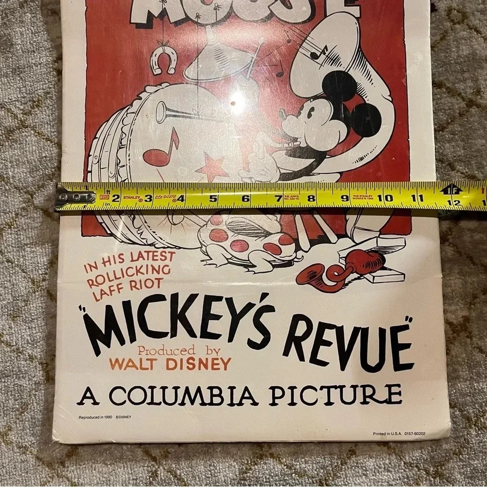 VTG Disney Movie Poster Mickey's Revue 11.5x17 Mickey Mouse Reproduction 1990 - Picture 9 of 10